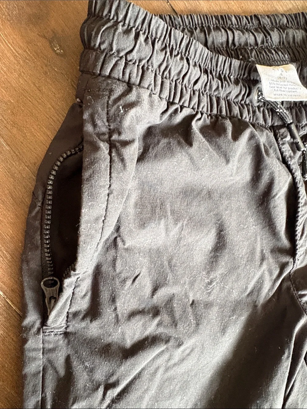 Boys Black Elastic-Waist Casual Shorts